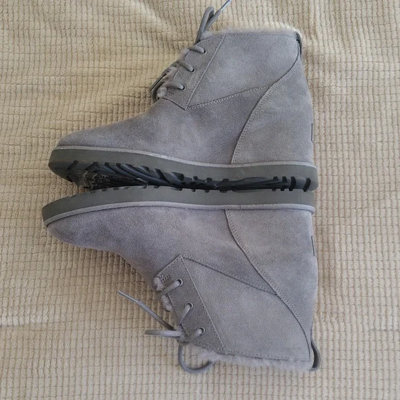 UGG Classic Femme Wedge Charcoal Lace Up Boot Size 8.5 - Picture 9 of 16